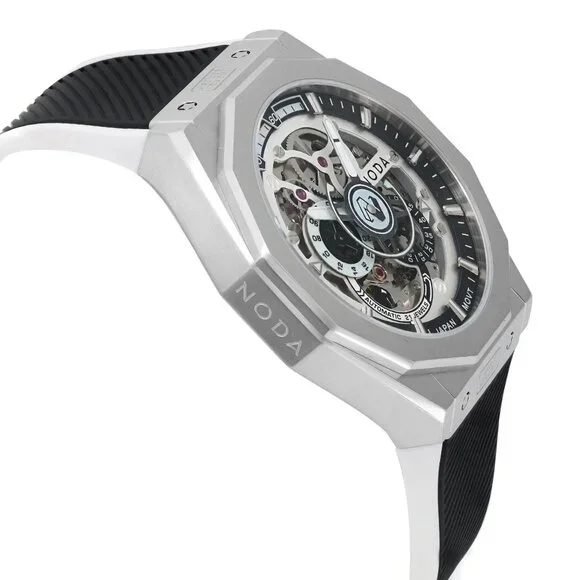 Noda Aero Series-1 43MM Stainless Steel White Skeleton Dial Automatic Watch